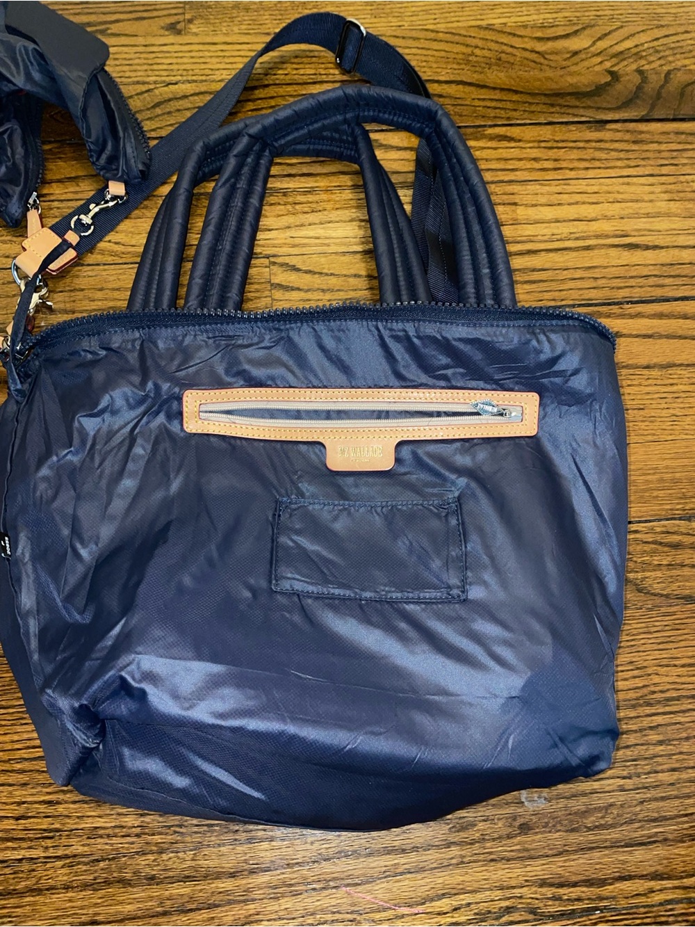 MZ Wallace Sutton Navy Quilted Shoulder Satchel - Picture 7 of 11